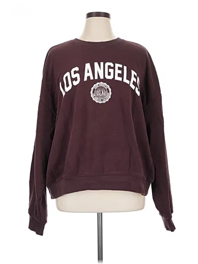 Pre-owned Good American Sweatshirt In Burgundy