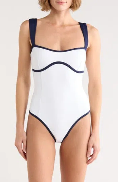 Good American Sweetheart Neck Compression One-piece Swimsuit In White