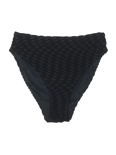 Pre-owned Good American Swimsuit Bottoms In Black