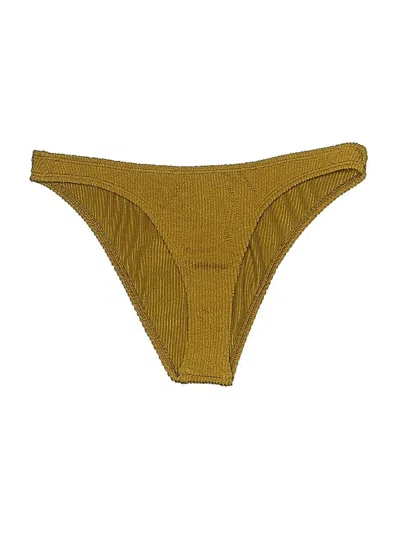 Pre-owned Good American Swimsuit Bottoms In Gold