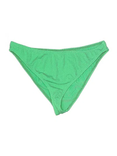 Pre-owned Good American Swimsuit Bottoms In Green