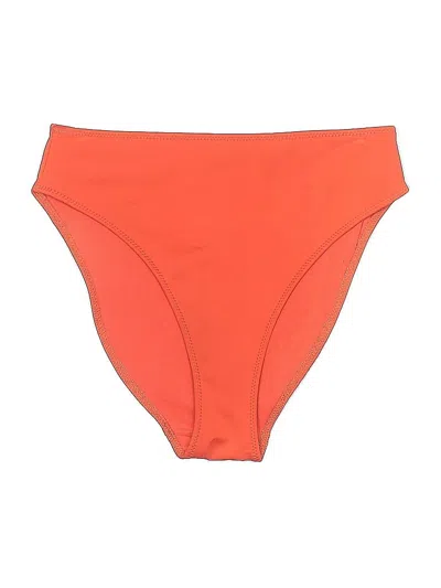 Pre-owned Good American Swimsuit Bottoms In Orange