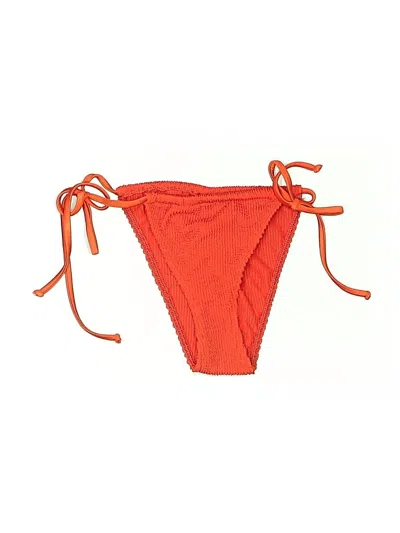 Pre-owned Good American Swimsuit Bottoms In Orange