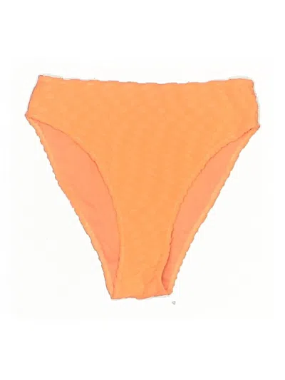 Pre-owned Good American Swimsuit Bottoms In Orange
