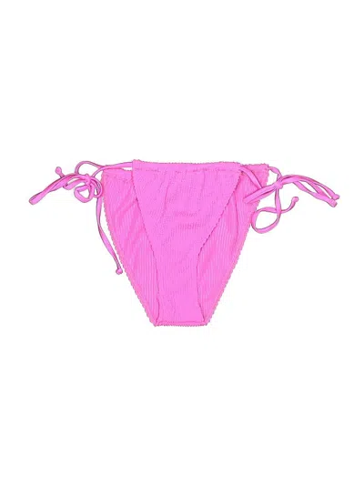 Pre-owned Good American Swimsuit Bottoms In Pink