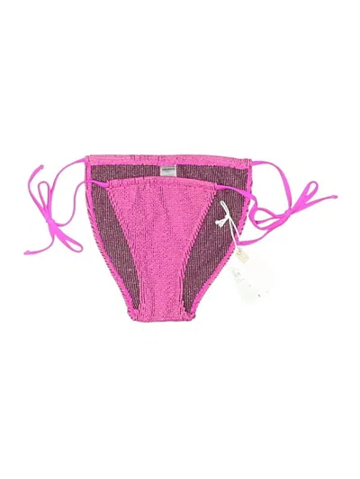 Pre-owned Good American Swimsuit Bottoms In Pink