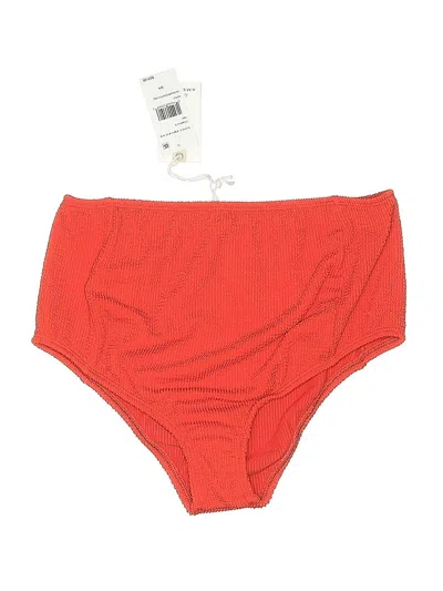 Pre-owned Good American Swimsuit Bottoms In Red