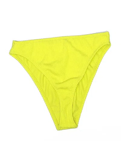 Pre-owned Good American Swimsuit Bottoms In Yellow