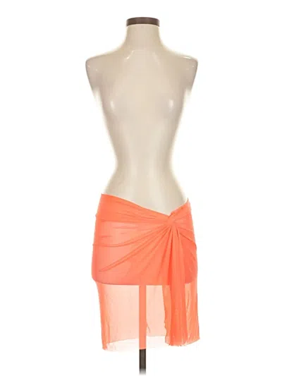 Pre-owned Good American Swimsuit Cover Up In Orange