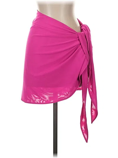 Pre-owned Good American Swimsuit Cover Up In Pink