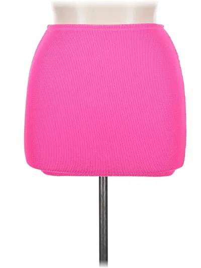 Pre-owned Good American Swimsuit Cover Up In Pink