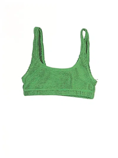 Pre-owned Good American Swimsuit Top Green Swimwear