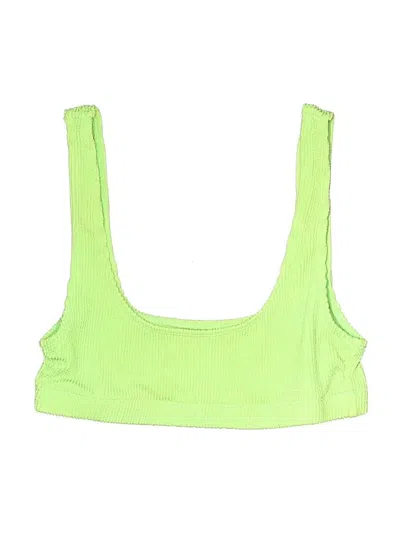 Pre-owned Good American Swimsuit Top Green Swimwear