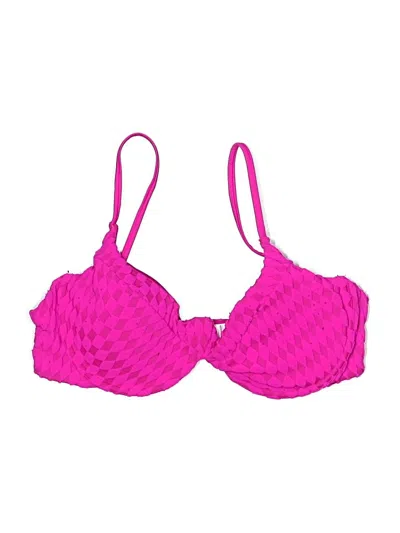 Pre-owned Good American Swimsuit Top Pink Swimwear