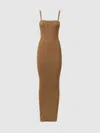 Good American Women's Tan Maxi Dress