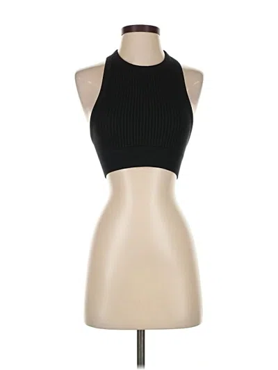Pre-owned Good American Tank Top Black Halter Neckline Tops