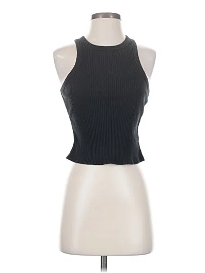 Pre-owned Good American Tank Top Black Halter Neckline Tops
