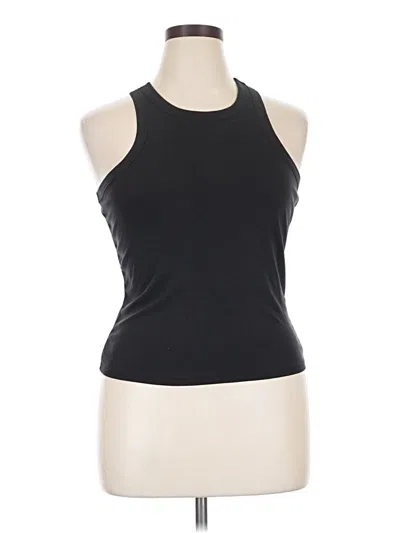 Pre-owned Good American Tank Top Black Halter Neckline Tops