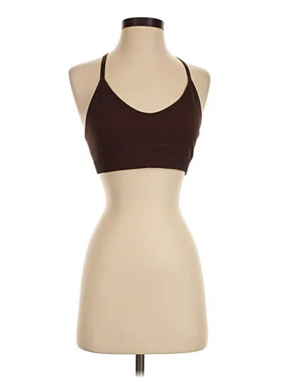 Pre-owned Good American Tank Top Brown Halter Neckline Tops