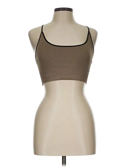 Pre-owned Good American Tank Top Brown Strapless Neckline Tops