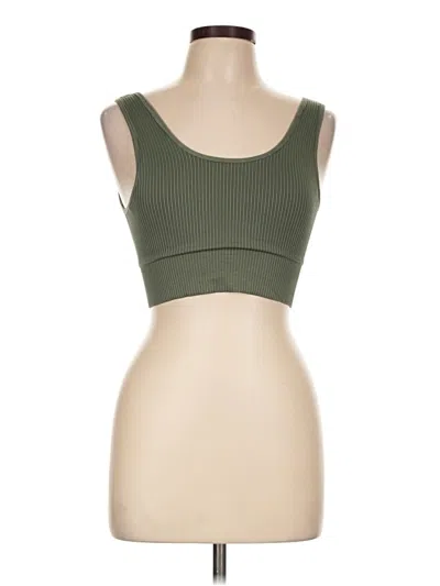 Pre-owned Good American Tank Top Green Strapless Neckline Tops