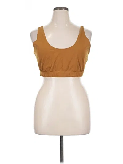 Pre-owned Good American Tank Top Tan Halter Neckline Tops