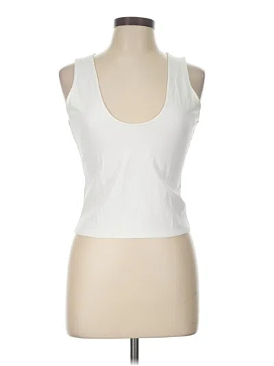 Pre-owned Good American Tank Top White Halter Neckline Tops