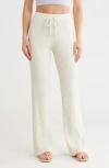 Good American Terry Rib Knit Wide Leg Pants