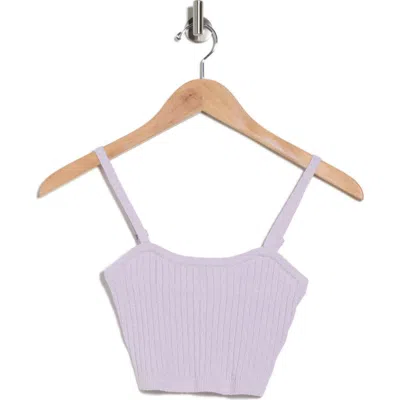 Good American Terry Rib Tube Bralette In Purple