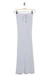Good American Terry Ribbed Maxi Skirt In Transparent