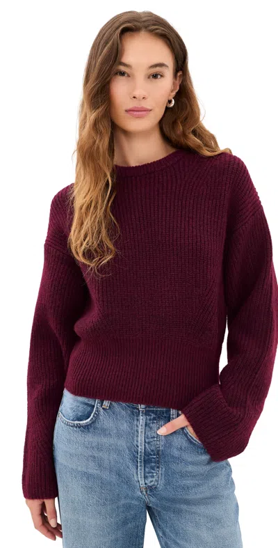 Good American The Chunky Knit Sweater Berry Noir