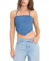 Good American The Denim Recess Top In Blue