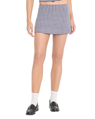 Good American The Keepsake Gingham Miniskort In Black