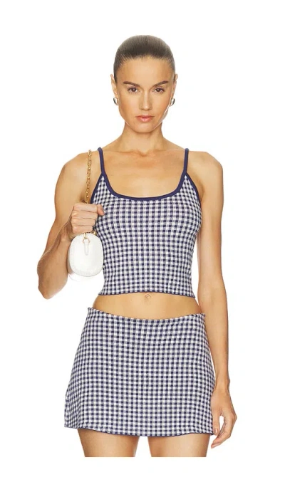 Good American The Keepsake Tank Top In Blue