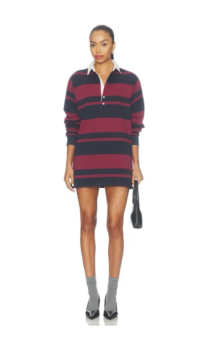 Good American The Knit Rugby Mini Dress In Multi