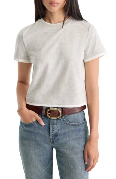 Good American The Layered T-shirt In Vintage Grey