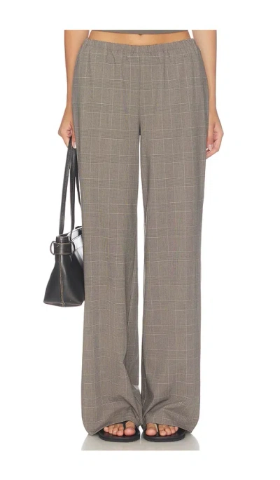 Good American The Pull On Trouser In Mini Plaid