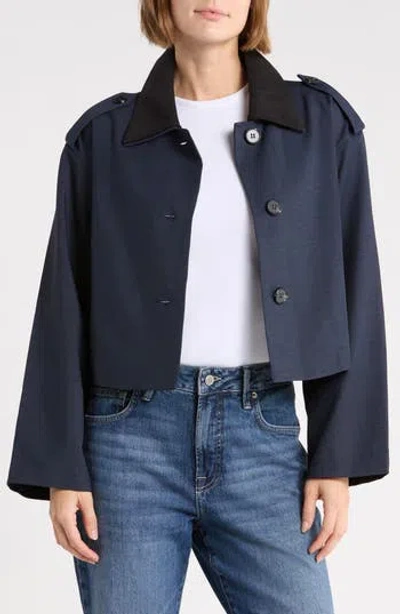 Good American The Swing Jacket In Blue