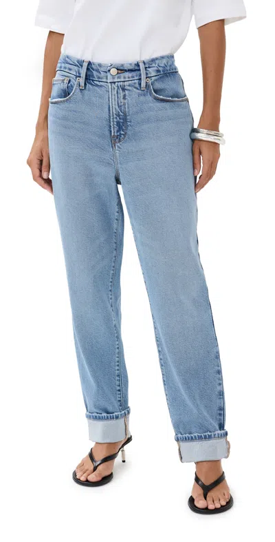 Good American The Weekender Cuffed Jeans Indigo510