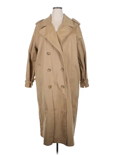 Pre-owned Good American Trenchcoat In Tan