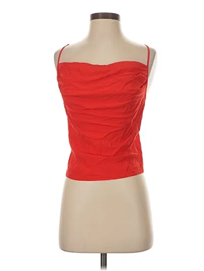 Pre-owned Good American Tube Top Red Strapless Neckline Tops