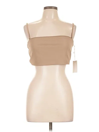 Good American Tube Top Tan Strapless Neckline Tops