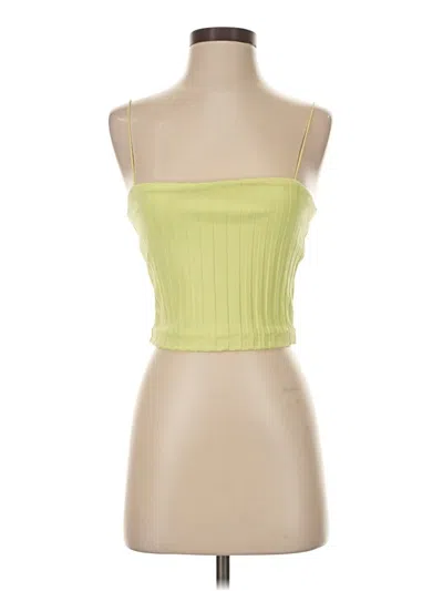 Pre-owned Good American Tube Top Yellow Strapless Neckline Tops