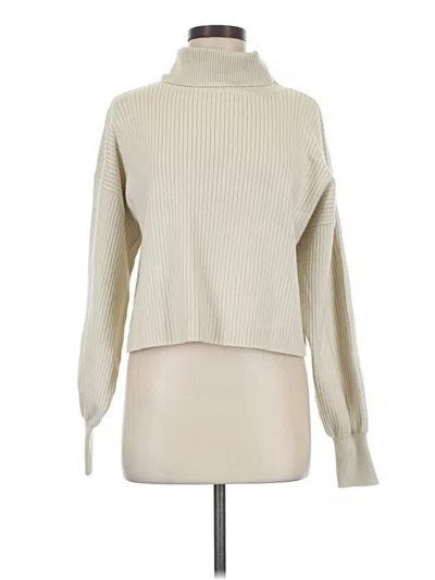 Pre-owned Good American Turtleneck Sweater In Ivory