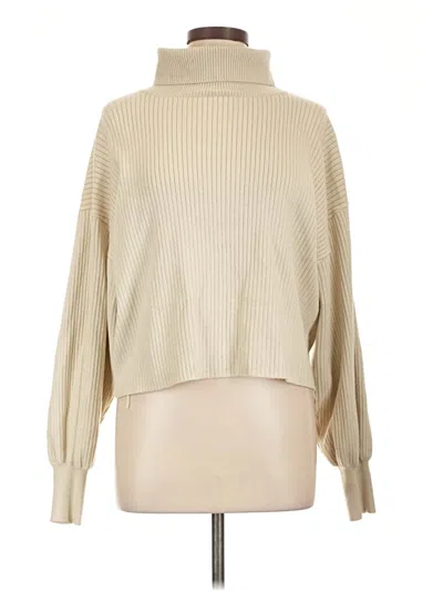 Pre-owned Good American Turtleneck Sweater In Tan