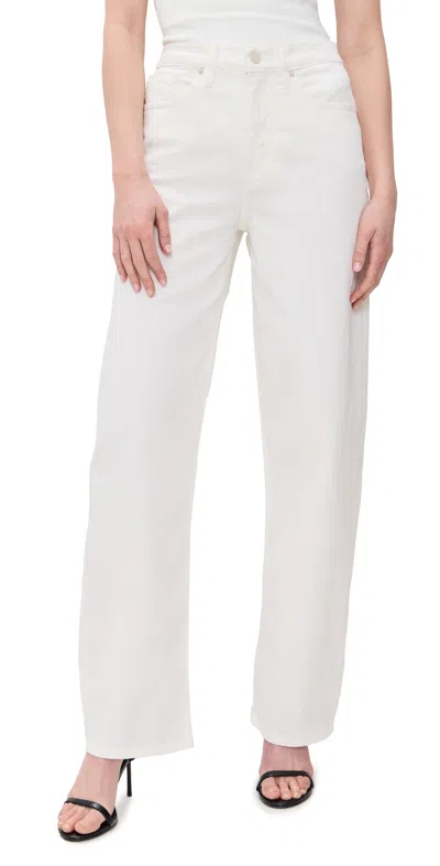 GOOD AMERICAN TWILL GOOD BARREL PANTS CLOUD WHITE001