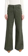 Good American Twill Good Ease Pants With Adjustable Tabs Fatigue001 In Fatigue001
