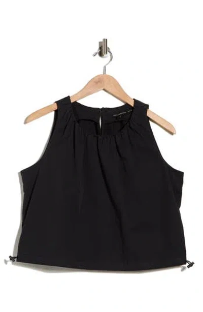 Good American Twill Parachute Bubble Top In Black