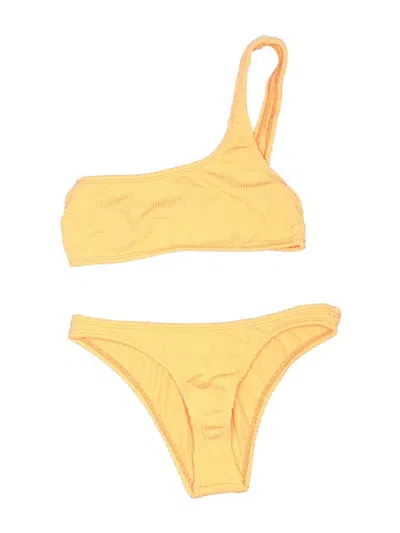 Pre-owned Good American Two Piece Swimsuit In Yellow