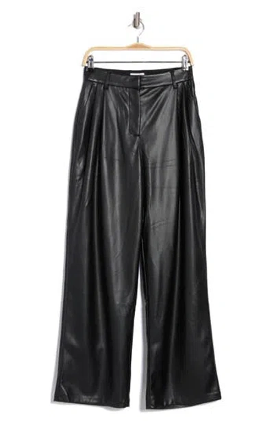 Good American Uniform '90s Faux Leather Pants In Black001